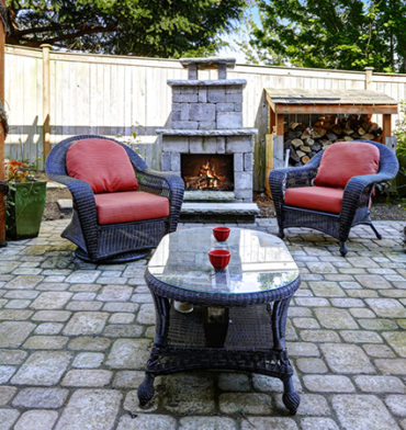 Chairs Outside with center Table - Big Easy Patio